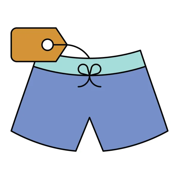 Ícone Shorts Ilustração Vetor Relacionada Venda Verão — Vetor de Stock