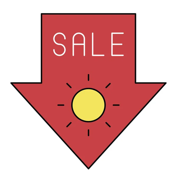 Arrow Sign Icon Summer Sale Related Vector Illustration — Stock Vector