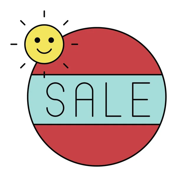 Sale Sticker Icon Summer Sale Related Vector Illustration — Stock Vector