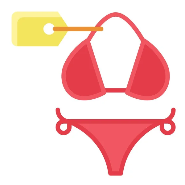Swimsuit Icon Summer Sale Related Vector Illustration — 스톡 벡터