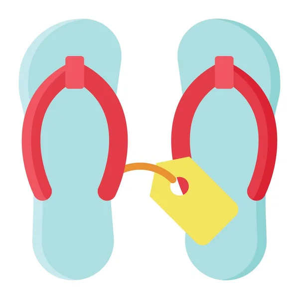 Ikon Sandals Ilustrasi Vektor Terkait Penjualan Musim Panas - Stok Vektor
