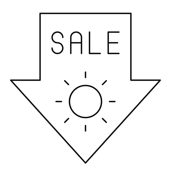 Arrow Sign Icon Summer Sale Related Vector Illustration — Stock Vector