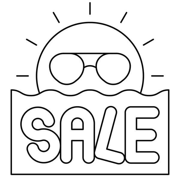 Sun Sale Sign Icon Summer Sale Related Vector Illustration — Stock Vector