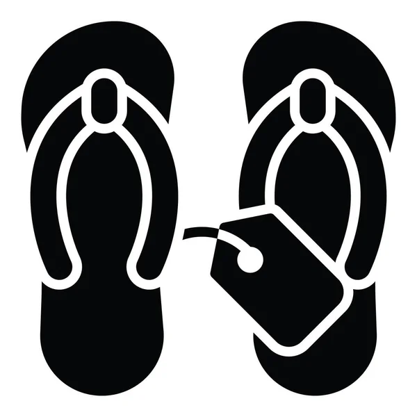 Ikon Sandals Ilustrasi Vektor Terkait Penjualan Musim Panas - Stok Vektor