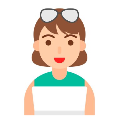 Programcı simgesi, meslek ve işle ilgili vektör çizimi