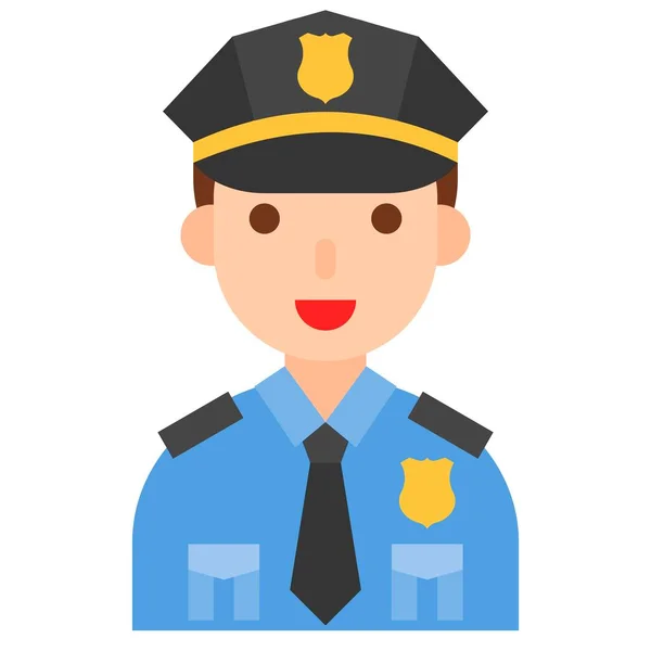 Police Icon Profession Job Related Vector Illustration — Stock Vector