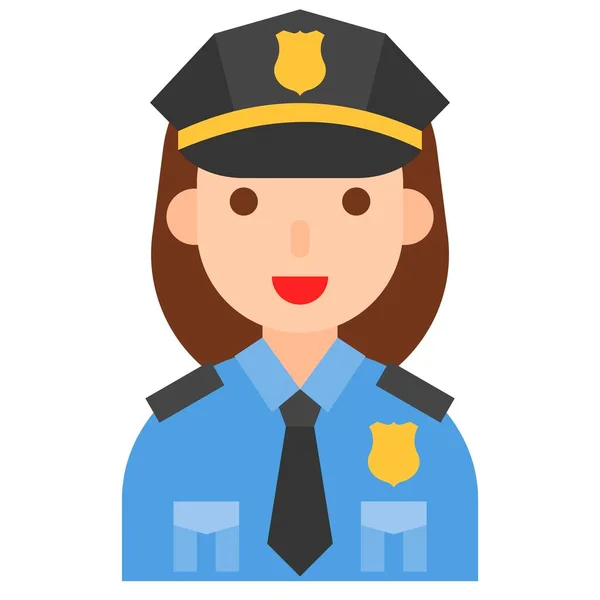 Police Icon Profession Job Related Vector Illustration — Stock Vector