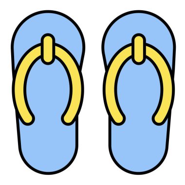 Sandals simgesi, yaz tatili illüstrasyonuyla ilgili