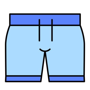 Yüzme sandığı simgesi, yaz tatili vektör illüstrasyonu