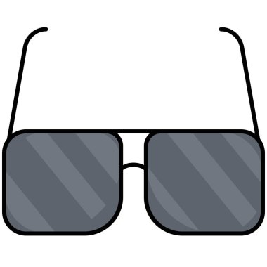 Güneş gözlüğü simgesi, yaz tatili vektör illüstrasyonu