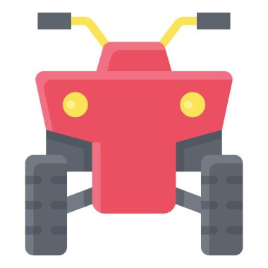 Arazi aracı simgesi, yaz tatili vektör illüstrasyonu