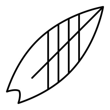 Sörf tahtası simgesi, yaz tatili illüstrasyonuyla ilgili