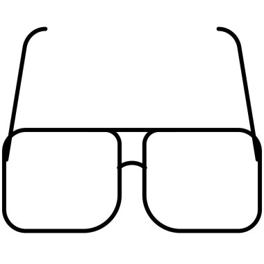 Güneş gözlüğü simgesi, yaz tatili vektör illüstrasyonu