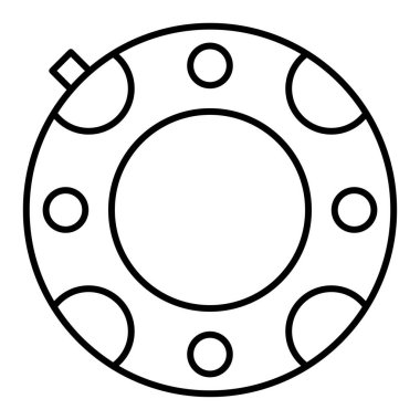 Yüzme yüzüğü simgesi, yaz tatili vektör illüstrasyonu