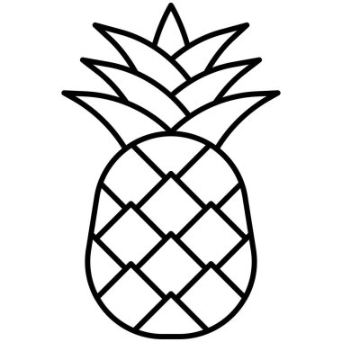 Ananas simgesi, yaz tatili illüstrasyonuyla ilgili