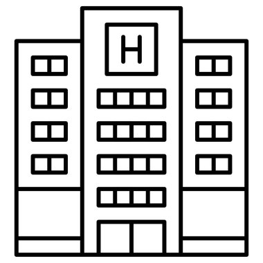 Otel simgesi, Yaz tatili vektör illüstrasyonu