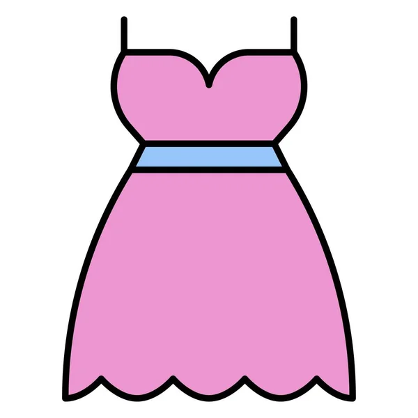 Ikona Summer Dress Ilustracja Wektora Związanych Wakacjami — Wektor stockowy