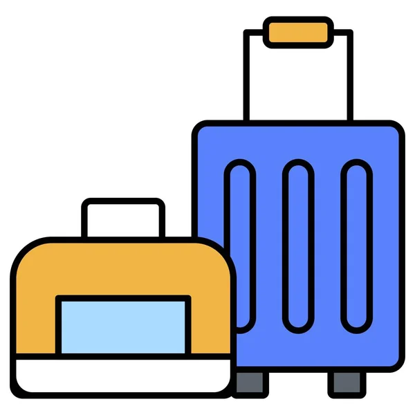 Reisegepäcksymbol Vektor Illustration Zum Sommerurlaub — Stockvektor