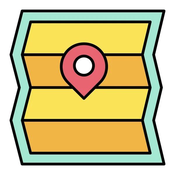 Mapa Pin Icono Vacaciones Verano Relacionados Vector Ilustración — Vector de stock