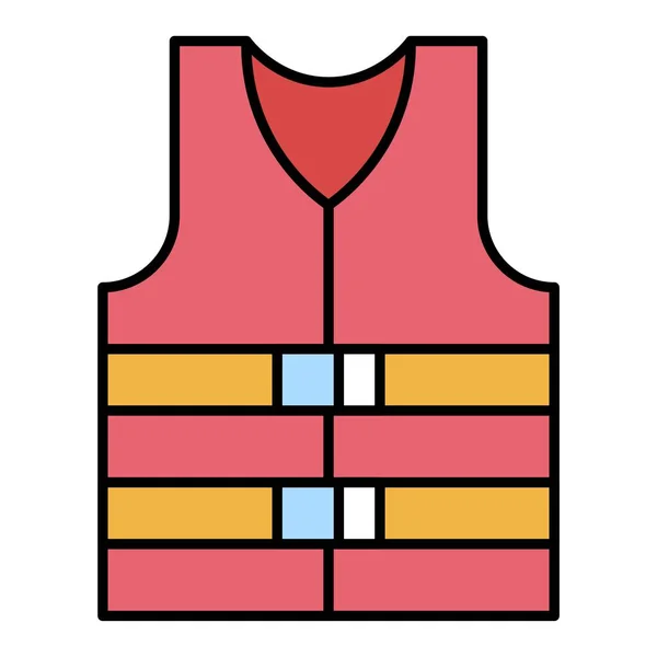 Life Jacket Icon Summer Vacation Related Vector Illustration — 스톡 벡터