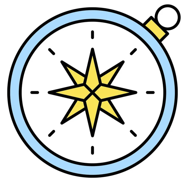 Kompass Symbol Vektor Illustration Zum Sommerurlaub — Stockvektor