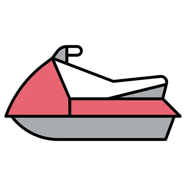 Ícone Embarcação Pessoal Ilustração Vetorial Relacionada Férias Verão — Vetor de Stock