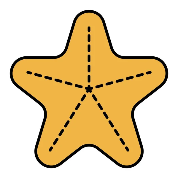 Icono Estrellas Mar Vacaciones Verano Relacionados Vector Ilustración — Archivo Imágenes Vectoriales