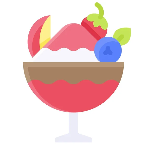 Shaved Ice Icon Summer Vacation Related Vector Illustration — Stock Vector