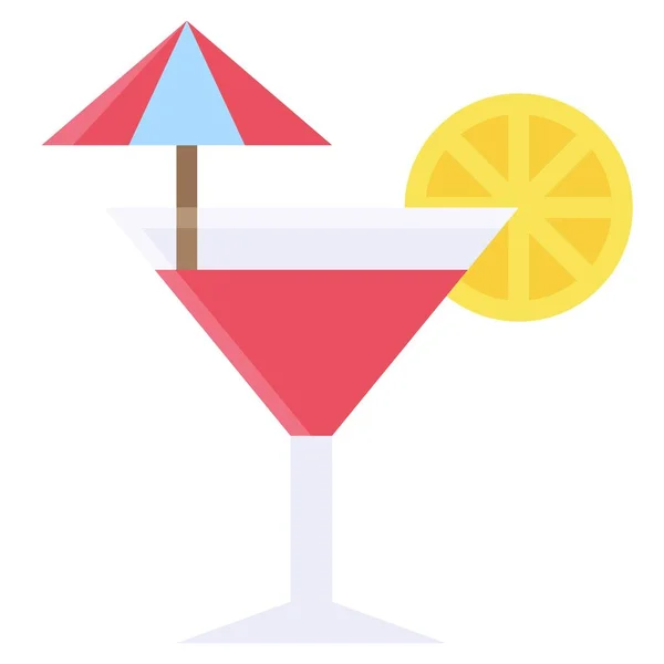 Ícone Bebidas Verão Ilustração Vetorial Relacionada Férias Verão — Vetor de Stock