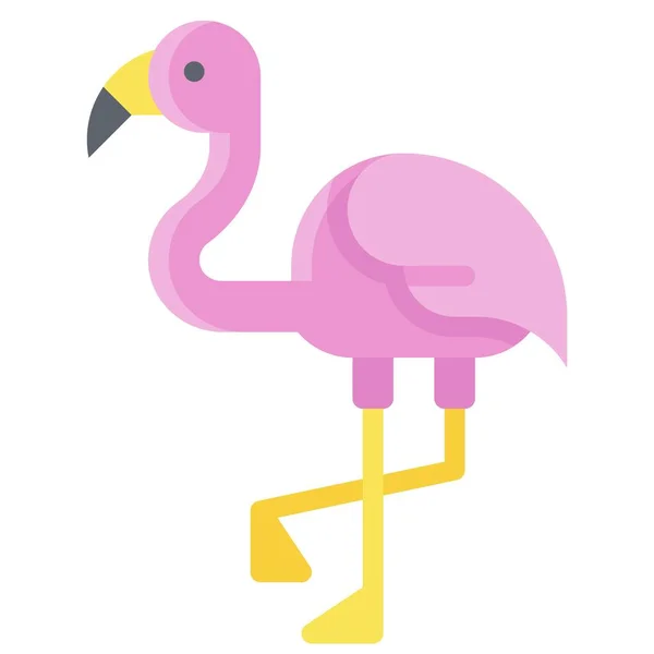 Flamingo Symbol Vektor Illustration Zum Sommerurlaub — Stockvektor