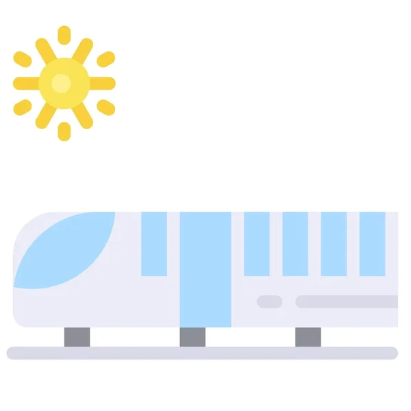 Icono Del Tren Bala Vacaciones Verano Relacionados Vector Ilustración — Vector de stock