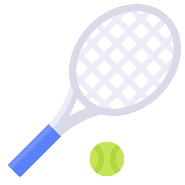 Значок Теннисного Оборудования Векторная Иллюстрация Летних Каникул — стоковый вектор