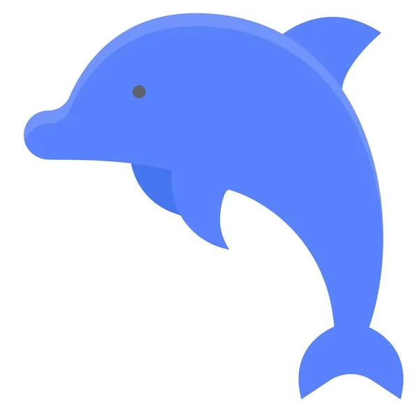 Значок Дельфіна Літні Канікули Пов Язані Векторні Ілюстрації — стоковий вектор