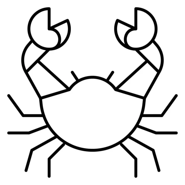 Crab Icon Summer Vacation Related Vector Illustration — Stock Vector