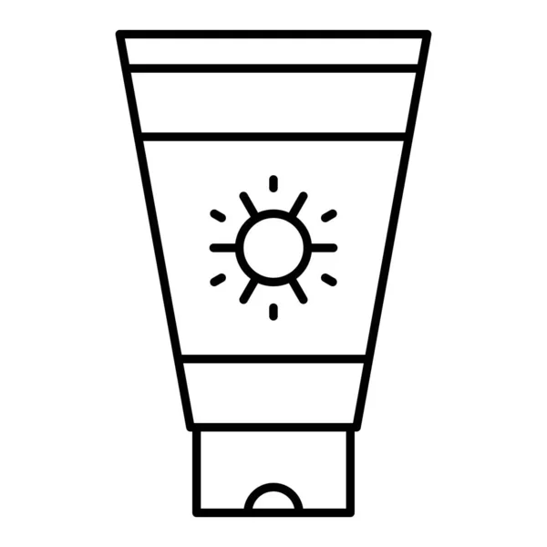 Icono Protector Solar Vacaciones Verano Relacionados Con Ilustración Vectorial — Vector de stock