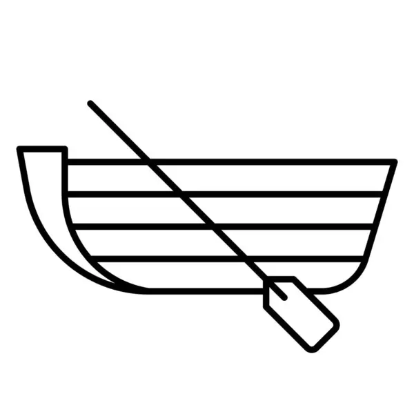 パドルアイコン付きのボート 夏休み関連のベクトルイラスト — ストックベクタ
