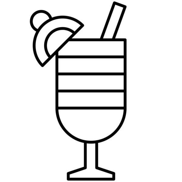 Ícone Bebidas Verão Ilustração Vetorial Relacionada Férias Verão —  Vetores de Stock