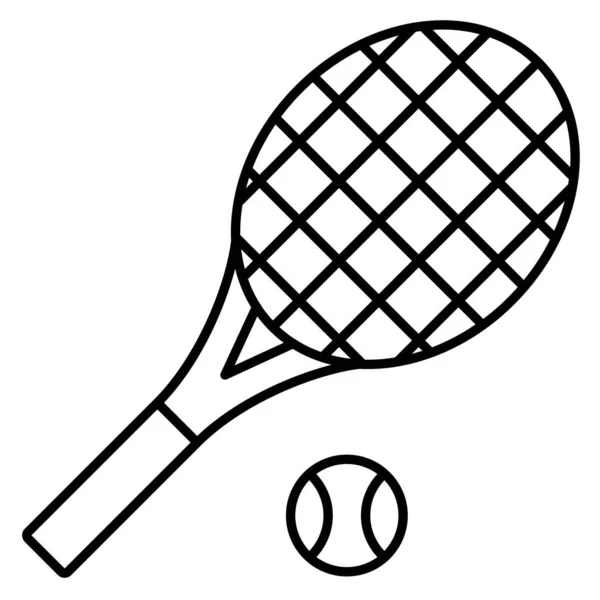 Tenis Icono Del Equipo Vacaciones Verano Relacionados Con Ilustración Vectorial — Vector de stock