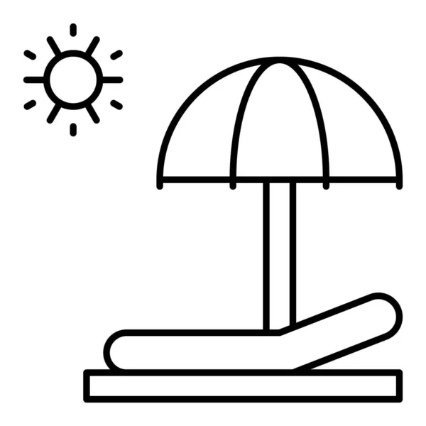 Beach Chair Icon Summer Vacation Related Vector Illustration — 스톡 벡터