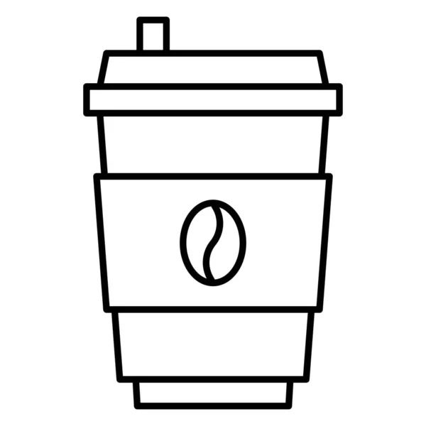Bort Kaffe Ikon Sommar Semester Relaterade Vektor Illustration — Stock vektor