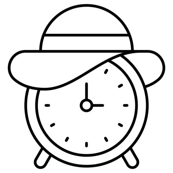 Ícone Relógio Alarme Ilustração Vetorial Relacionada Férias Verão —  Vetores de Stock