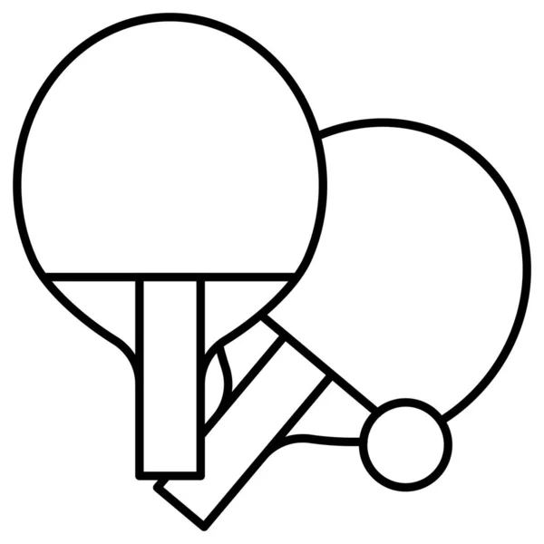 Tischtennis Ikone Vektor Illustration Den Sommerferien — Stockvektor