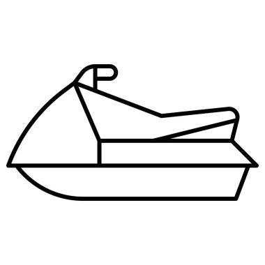 Kişisel su sanatları ikonu, yaz tatili vektör illüstrasyonu