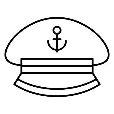 Zirvedeki başlık simgesi, yaz tatili bağlantılı vektör illüstrasyonu