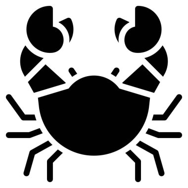 Yengeç simgesi, Yaz tatili vektör illüstrasyonu