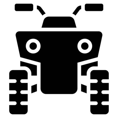 Arazi aracı simgesi, yaz tatili vektör illüstrasyonu