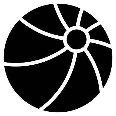 Plaj topu simgesi, yaz tatili illüstrasyonuyla ilgili