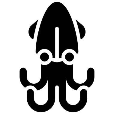 Mürekkep Balığı simgesi, Yaz tatili vektör çizimi