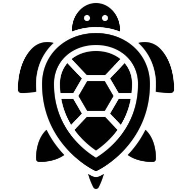 Kaplumbağa simgesi, Yaz tatili vektör illüstrasyonu