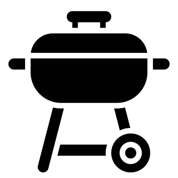 Barbecue Grill Symbol Sommer Urlaub Bezogene Vektorillustration — Stockvektor